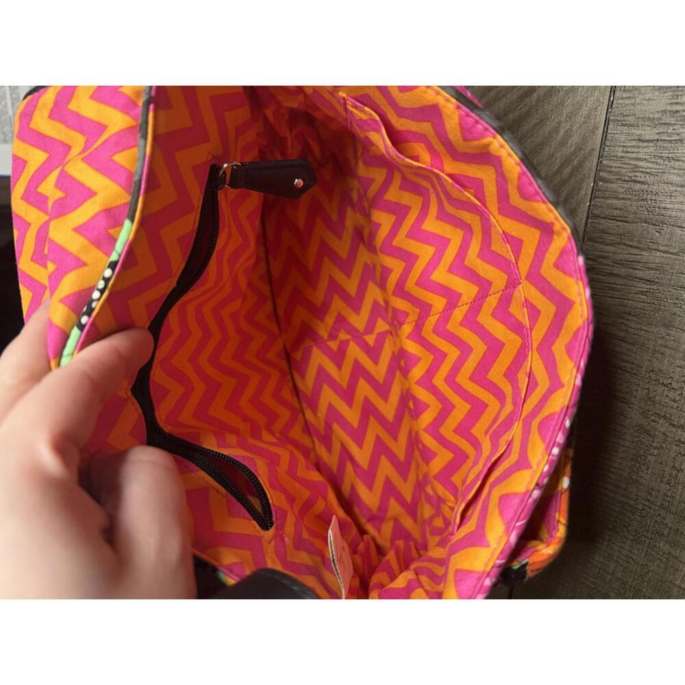 Vera Bradley Turnlock Crossbody Bag in Ziggy Zinnia pattern - Picture 7 of 13